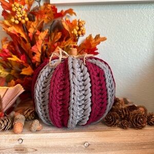 Crocheted Sports Team Pumpkin